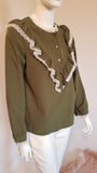 Bluse mit Volants und Spitze, verschidene farbe