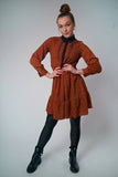 Langarm kleid, verschiedene farbe