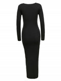 Strickkleid - schwarz