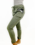 Casual Baumwollhose mit Glitzer
