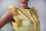 Bluse mit Volants, gelb oder schwarz