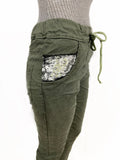 Casual Baumwollhose mit Glitzer